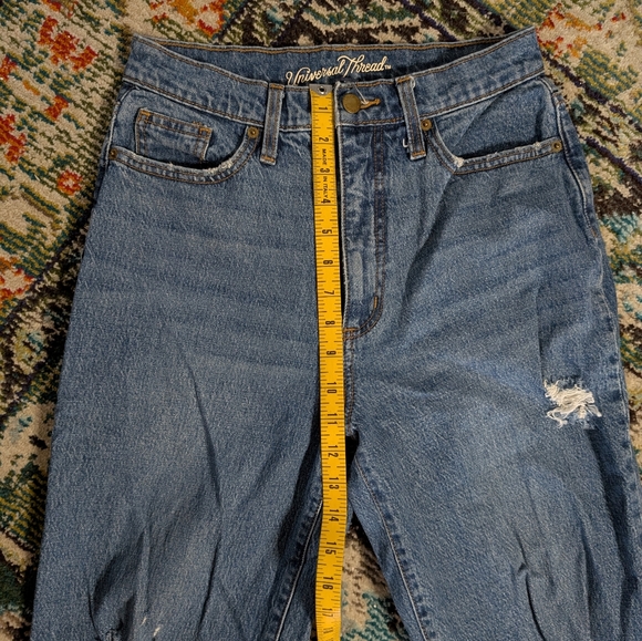 Women's Blue Distressed Jeans - Picture 10 of 12